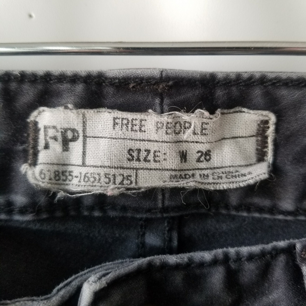 Free People Denim Gray Jeans Zip Up Legging Size 26 - Picture 5 of 11